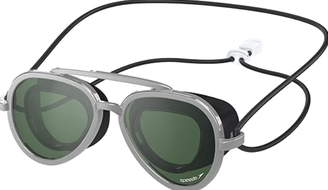 Speedo Kids' Swim Goggles Sunny G Ages 3-8 (Mariner Silver/Emerald/Silver )