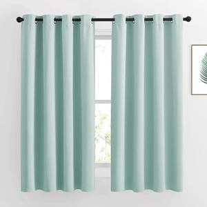 NICETOWN Aqua Blue Room Darkening Curtain Panels - Window Treatment Thermal Insulated Grommet Room Darkening Curtains/Panels/Drapes for Bedroom (2 Panels, 52 by 63, Aqua)