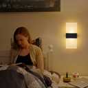 Wall Sconce Set of 2, Touch Control, 4000mAh Battery Operated Bedside Night Light, Dimmable Wall Lights for Bedroom, Rechargeable Magnetic Cordless LED Wall Lamp (Warm White Touch)