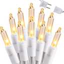 Brizled Clear Christmas Lights, 300 Count 69.6ft Incandescent White Lights String, Connectable 120V UL Certified Indoor/Outdoor White Light on White Wire for Room, Birthday, Wedding, Party, Warm White