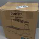 COOSEYA 2 Step Stools for Kids,Toddler Step Stool for Bathroom Sink,No-Slip Double up Stepping for Toddlers Bathroom, Multifunctional Toilet Potty Stool for Kids,Toilet Potty Training(2 Packs) (Gray)