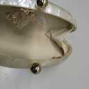 Acrylic Seashell Clutch Purse for Women, Elegant Marble Evening Bag with Gold-Tone Magnetic Clasp, Wedding Party Clutch Handbags, White
