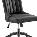 Modway Empower Channel Tufted Vegan Leather Office Chair Black 27 x 22 x 38.5