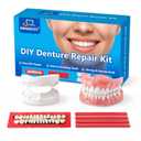 2 x DIY Denture Kit for Home Use – Upper & Lower Fake Teeth Set, Natural Smile Replacement, Comfortable Fit, Emergency Tooth Solution, 1-Pack