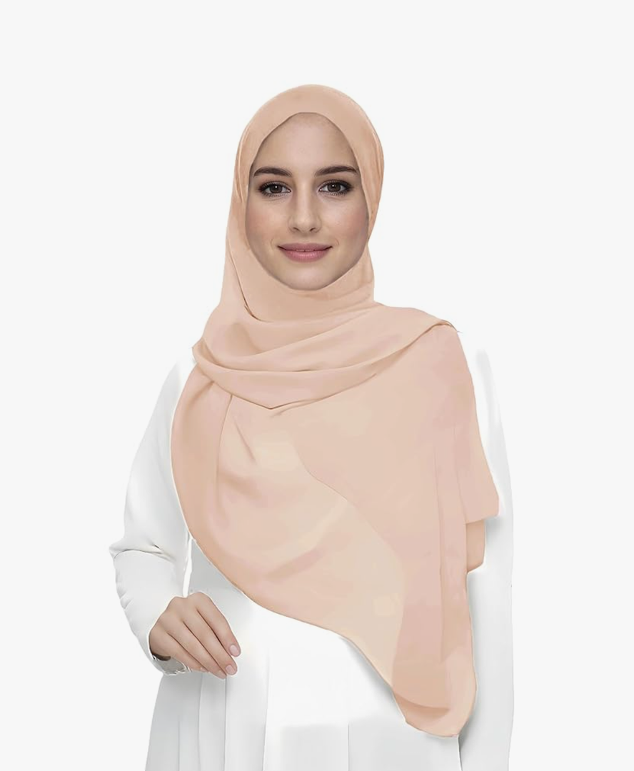 Premium Chiffon Hijab Head Scarf Shawl Wrap for Muslim Women Lightweight, 2 Pack