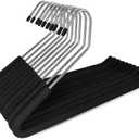 Homa Jia Open Ended Pants Hangers, 10 Pack Non-Slip Foam Padded Pants Hangers Space Saving Heavy Duty for Jeans, Trousers, Slacks