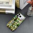 Case Compatible with iPhone 17 Pro,Scratch Resistant Hybrid 2-Layer Hard Shell Phone Case,Pickle Dill Collage Green