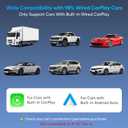 Upgraded Wireless CarPlay Adapter, 3-in-1 Wireless Carplay & Android Auto& Video Adapter, Built in Netflix YouTube Support TF Card, Plug & Play, USB Type C, USB Type A Compatible with iPhone & Android