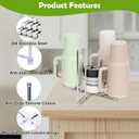 Plastic Bag Drying Holder, Bottle Drying Rack, Multifunctional Kitchen Grocery Bag Stand, Collapsible Cup Draining Rack for Wine Decanter, Mugs, Mason Jars, Water Bottle (10.63 Inches Height)