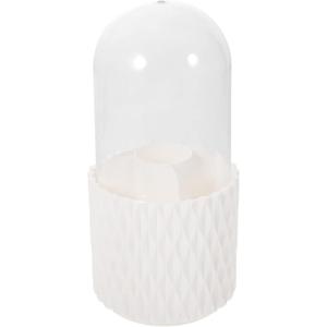 FRCOLOR Rotatable Makeup Brush Organizer Cover Cosmetic Holder for Vanity Desk Storage for Makeup Tools and Items and Stable Design