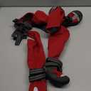 Idepet Dog Suspender Boots, Tall Dog Boots Anti-Slip & Fall Waterproof Shoes Leggings, Adjustable Suspender Boots for Winter Snow Rain Hiking Paws Protector (Red, 5)