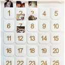 Christmas Countdown Advent Calendar with Pockets,Christmas Picture Countdown Board,Photo Advent Calendar- Advent Calendars for Kids Chocolate & Candy