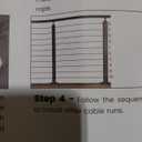 Muzata Black Cable Railing Post 42 Inch 42"x2"x2" Level Drilled Surface Mount T304 Stainless Steel Cable Railing System Kit Indoor Outdoor with Paper User Guide PS01 BH4L