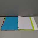 INFUN All-in-one Telescoping Binder Notebook, Refillable 3 Ring Notebook Binder with 1 Plastic Movable Pocket Folder,5 Plastic Subject dividers and Graph Paper and College Ruled Paper-White