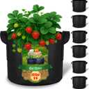 Gardzen 6-Pack 20 Gallon Grow Bags, 500G Thickened Aeration Fabric Pots with Handles, Heavy Duty Cloth Pots for Plants