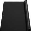 Ewen 2mm Thick Silicone Mats for Kitchen Counter, 27.6x19.5in Heat Resistant Silicone Baking Mat, Large Placemat Pastry Countertop Protector Mat Hot Pad for Stove Coffee Maker Air Fryer Toaster Black