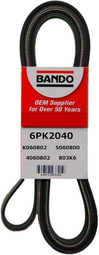 ban.do USA 6PK2040 OEM Quality Serpentine Belt, Black