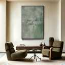 Abstract Green Solid Wood Framed Canvas Wall Art Living Room Home Decor, 30"L x 20"W