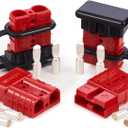 Orion Motor Tech Wire Connector 4 Pack, 50A Wire Harness Plug Kit for 6-12 Gauge Cables, 12V-36V Battery Quick Connect Disconnect Set for Car Bike ATV Winches Lifts Motors More, Set of 4, Red