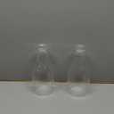 Oil Lamp Chimney Replacement  Clear Hurricane Lamp Glass Shade (Wave Style) for Kerosene Lamps  3 Inch Base (2)