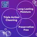 CLEAR CARE PLUS Cleaning & Disinfecting Contact Lens Solution (12 oz, Pack of 2), HydraGlyde Moisture Matrix, For Soft & RGP Lenses, Preservative-Free, Included Lens Case, Deep Cleaning Action