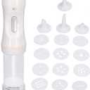 Electric dessert Press, Cake dessert Maker Kit with 9 Discs and 1 Icing Tip for DIY dessert Decorating