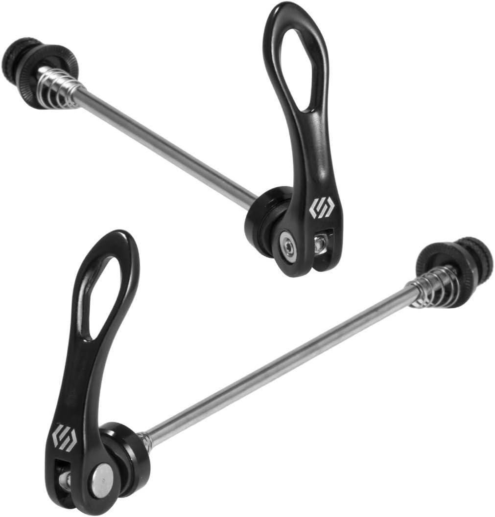 Chooee Quick Release Skewers Front & Rear Set for Mountain Bike or Road Bike (red/Black)
