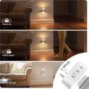 JandCase Motion Sensor Night Light, Dimmable Night Lights Plug Into Wall | Sliver 3000k Warm White Night-Lights, 0-100Lm Adjustable Brightness, Acrylic Plug in Nightlight, Bedroom Bathroom Decor