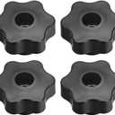 uxcell Clamping Handle Screw Knobs Handle M12 Threaded Through Hole Star-Shape 4pcs