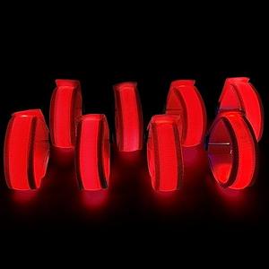 SZJMAO 7 Pack LED Bracelets Light Up Wristbands,Glow Flashing Wristbands Glow in The Dark Party Supplies for Party, Festivals, Sports, Camping,Night Events (Red)