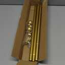 GXOACKJ Curtain Rods for windows 32-48 inch, 5/8 inch Decorative Gold Splicing Heavy Duty Metal Curtain Rod set with Brackets