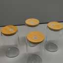 NETANY [ 8pcs Set ] Drinking Glasses with Bamboo Lids and Glass Straw - 16oz Glass Cups, Beer Glasses, Iced Coffee Glasses, Cute Tea Cup, Ideal for Cocktail, Whiskey, Gift - 2 Cleaning Brushes