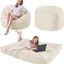 Bean Bag Chairs for Adults - Giant Bean Bag Convertible Floor Sofa, Full