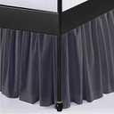 Ruffled Bed Skirt With Split Corners Three Side Coverage-Queen Size Dust Ruffles Bed Skirts 18 Inch Drop Expertise Tailored Fit Wrinkle Free Bed Skirt Dust Ruffle (Queen 18 Drop-Charcoal Grey)
