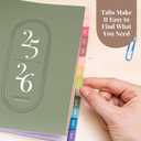 Rileys Academic Planner 2025-2026, Daily, Weekly & Monthly Planner, July 2025 - June 2026, Student Notes Pages, Twin-Wire Binding, Weekly Agenda for School & Work (8 x 6-Inches, Green)