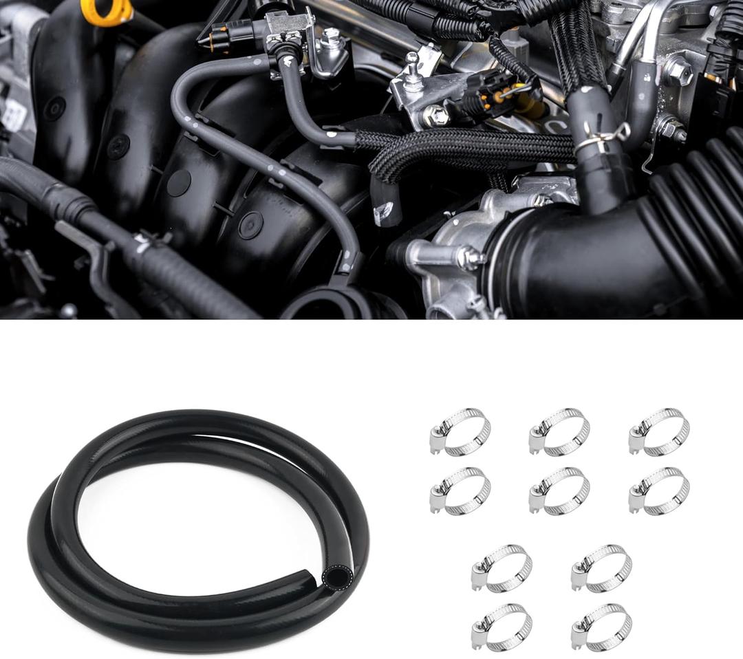 5Ft ID 5/8 Heater Hose, Rubber Radiator Hose with 650PSI Rupture Pressure for Water/Gas Transportation, Professional Car Accessories Coolant Hoses for Vehicle Cooling Systems