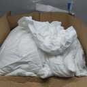 White Comforter Set Queen Size Bed in A Bag 7 Piece Pinch Pleat Bedding Set,Pintuck Ruched Flowers Bed Set with Comforter, Sheets, Pillowcases & Shams