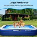 SELLOTZ Inflatable Pool for Kids and Adults, 120" X 72" X 22" Oversized Thickened Family Swimming Pool for Toddlers, Outdoor, Garden, Backyard, Summer Water Party (Large)