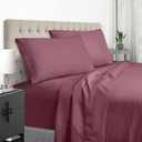 EaseHome Burgundy King Size Bed Sheet Set -Deep Pocket to 18 inches Mattress 4 Piece - Premium Bedding Sheets & Pillowcases Collection - Extra Soft,Wrinkle, Fade, Stain Resistant