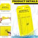 Sabary 200 Pack Fire Extinguisher Tags Monthly Inspection PVC-Plastic Maintenance Record Tags with Wires Yellow Labels for Fire Safety Inspections Ladder Indoor Outdoor Use 3.14" x 6.7"