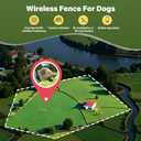 GPS Wireless Dog Collar Fence System - No Monthly Fee App Control, Custom Polygon Boundary & Remote Training, Free Phone Tracker for Up to 5 Pets, Virtual Electric Fence for Dogs, Black
