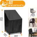 Kipiea Patio Chair Covers Waterproof Winter - Heavy Duty Lawn Outdoor Furniture Chair Covers with Anti UV and No Tears, No Fading (28" W x 36" D x 47" H)