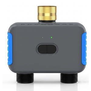 WiFi Sprinkler Timer, 2 Zone Smart Bluetooth Hose Timer, Programmable Automatic Irrigation System with Remote APP, Compatible with Alexa Google, Watering for Outdoor Garden Yard Lawn
