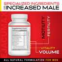 Ejacumax Vitality- Prenatal Vitamins for Men- Fertility Formula - Male Semen Volume Enhancer- High Potency Sperm Count Boosting Formulation- All Natural and Effective- 60 Capsules