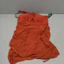 Blooming Jelly Women's One Piece Swimsuit Tummy Control Swim Dress Modest Slimming Bathing Suit Mesh Sarong Wraps Skirt Swim Suits (Brick Red,Large)