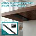Countertop Support Bracket 20", Top Mount Knee Wall Support, Hidden Flat Floating Bracket for Wood Granite Quartz Concrete Countertop, 4 Pack with Screws