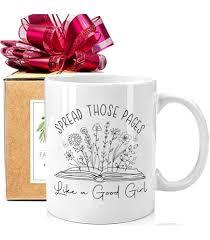 Spread Those Pages Reading Mug for Smut Dark Romance Reader Sexual Innuendo stfuattdlagg Booktok Funny 11 or 15 Oz. Black Ceramic Tea Cup for Good Gir