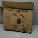 NAMOTEK Large Elevated Heated Cat Houses for Indoor/Outdoor Cats with Heated Cat Bed Waterproof Insulated Providing Safe Feral Cats, Easy to Assemble Large (23" x 13" x 18")