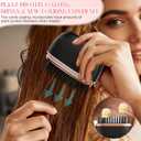 Mini Hair Straightener, Cordless&Rechargeable Portable Hair Straightener Brush with 3 Temperature Setting, Fast Heating Hot Comb&Anti-Scald Shell Plates,Mini Straightener Brush for Home Travel Gift, Black