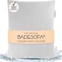 BADESOFA Luxury Bath Pillow S - Ultra Comfortable & Quick-Drying Bath Back Pillow - Washable Full Body Bath Pillow for Bathtub - Therapeutic Head and Neck Support - Luxury Spa Cushion in Grey